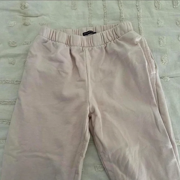 Brandy Melville Pale Pink Elastic Waist Joggers - Picture 2 of 3